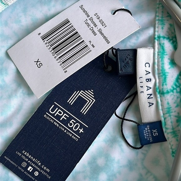 Cabana Life Mini Dress NWT Sleeveless Shift UPF 50+ Sunshine Shores XS - Picture 5 of 10